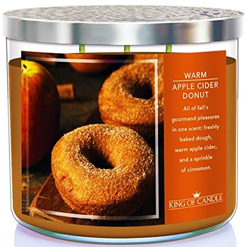 Warm Apple Cider Donut + Cinnamon Sugar 3 Wick Candle