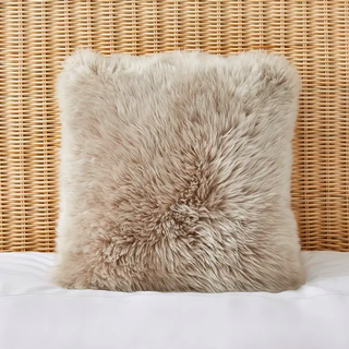 Dorma Natural Sheepskin Square Cushion