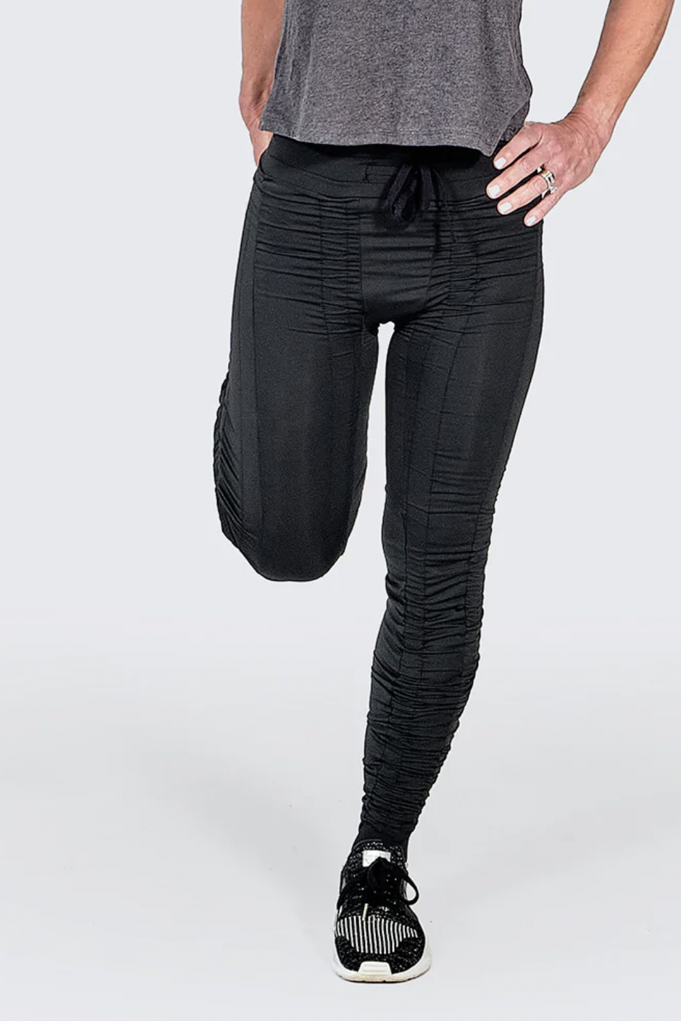 Tall Black Sculpt Luxe High Waisted Gym Ruched Bum Leggings, Black, £23.00