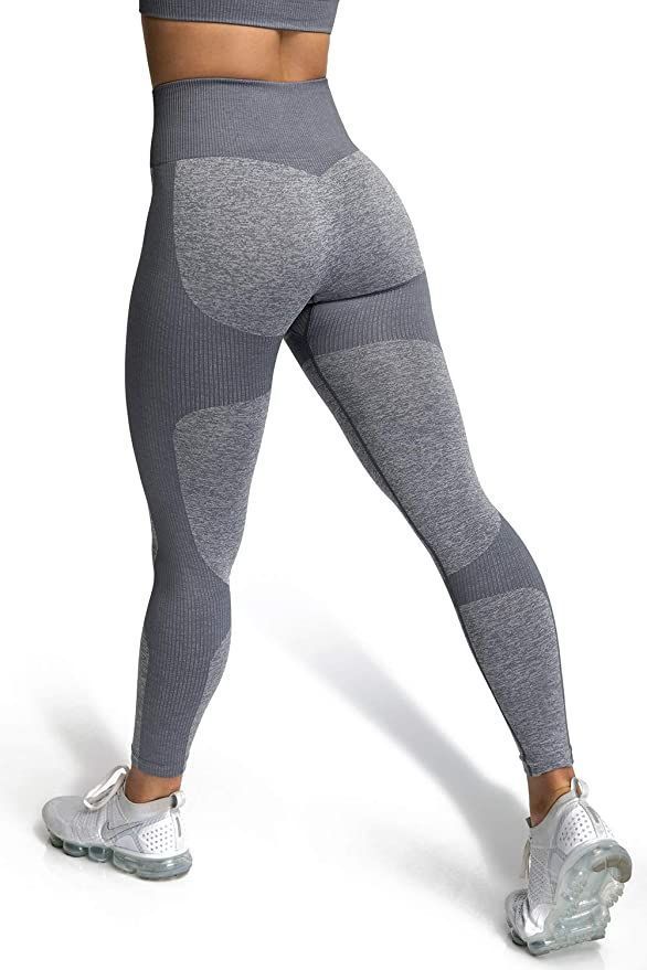 Jenbou High Waisted Workout Shorts for Women Tummy Control Yoga