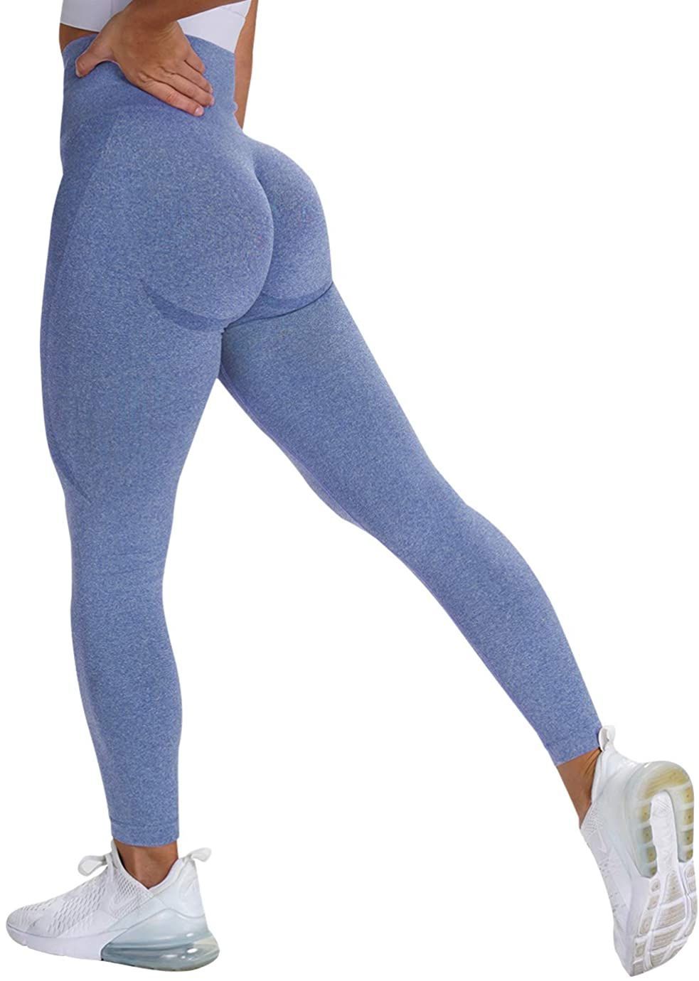 Hopgo Women's High Waist Butt Lifting Yoga Pants Sculpt Mesh Filament Banded Workout Leggings Stretch Compression Tights 