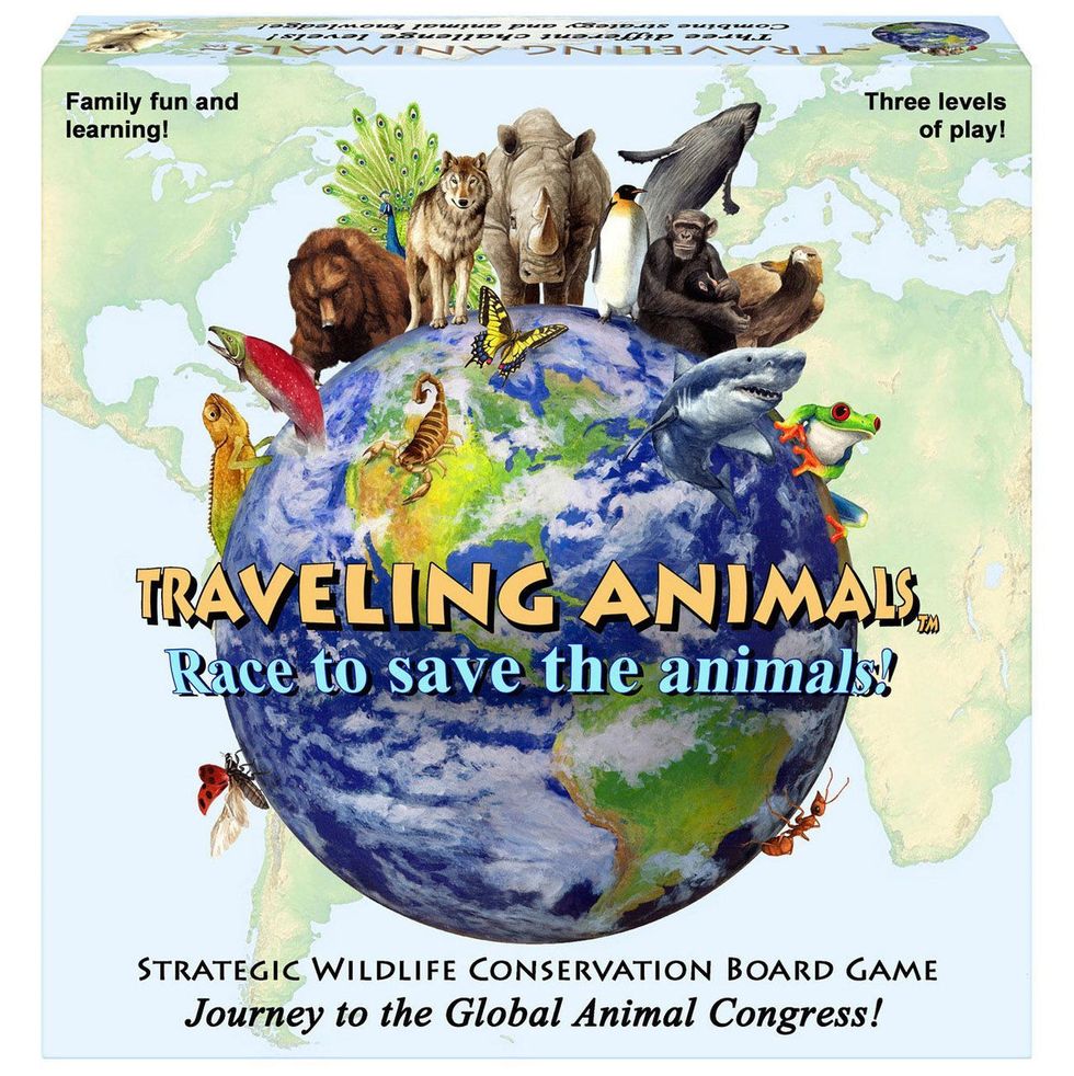 Traveling Animals Strategic Trivia Family Board Game