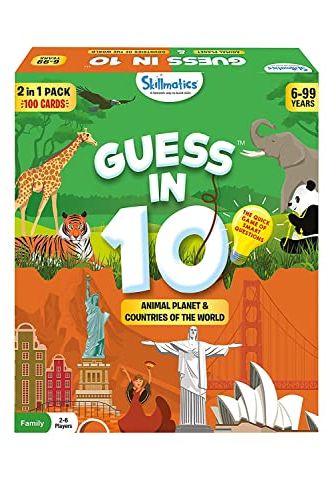 Guess in 10 Animal & Countries Card Game