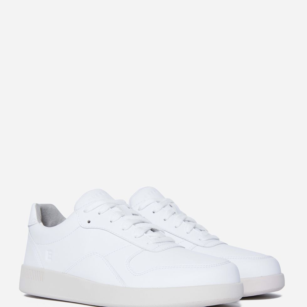 Men's All White Casual Low Top Sneakers