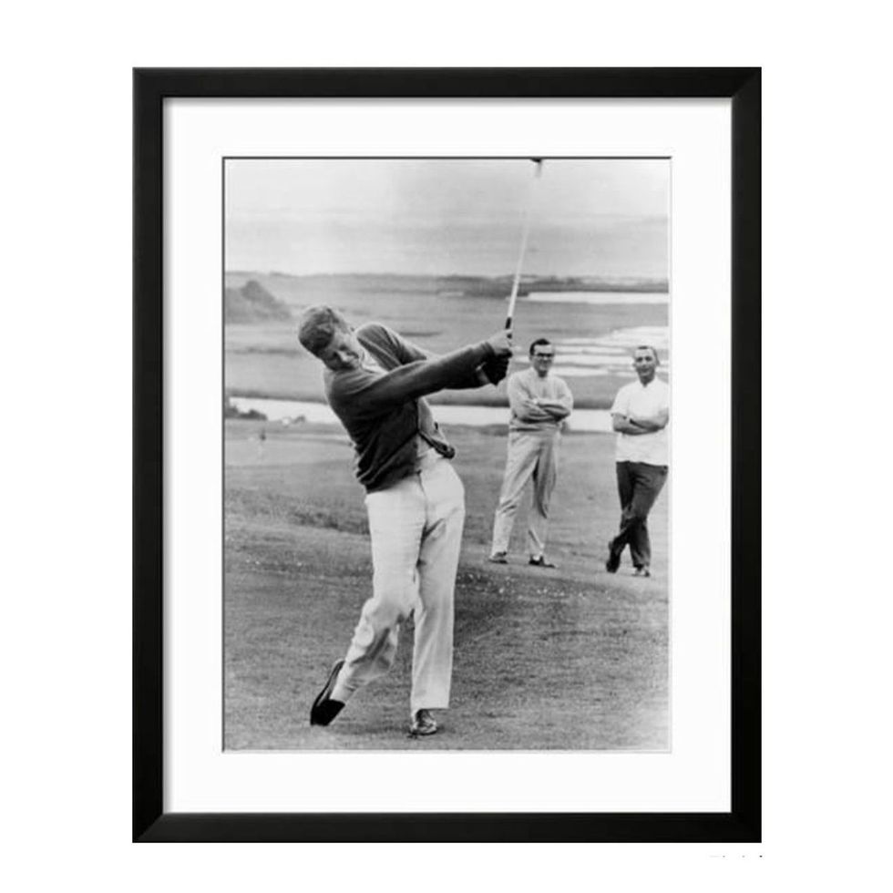 Framed Print of JFK Playing Golf
