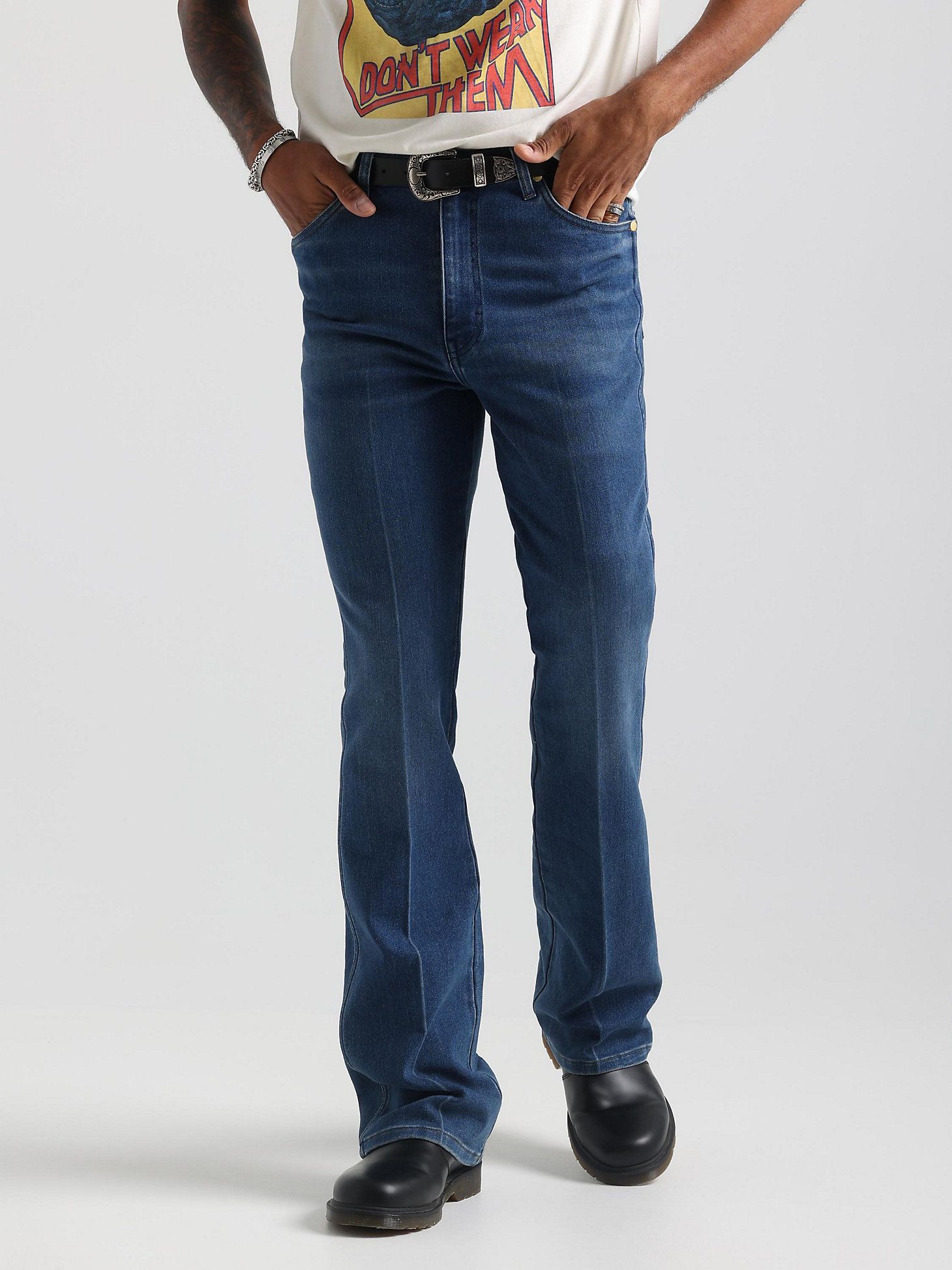 Wrangler flare jeans on sale mens