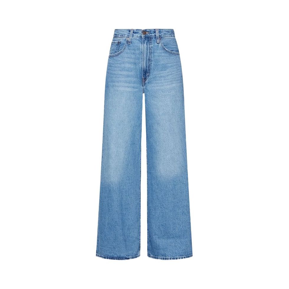 Avenue Indigo Blue Denim Sequin Cuff Cropped Jeans