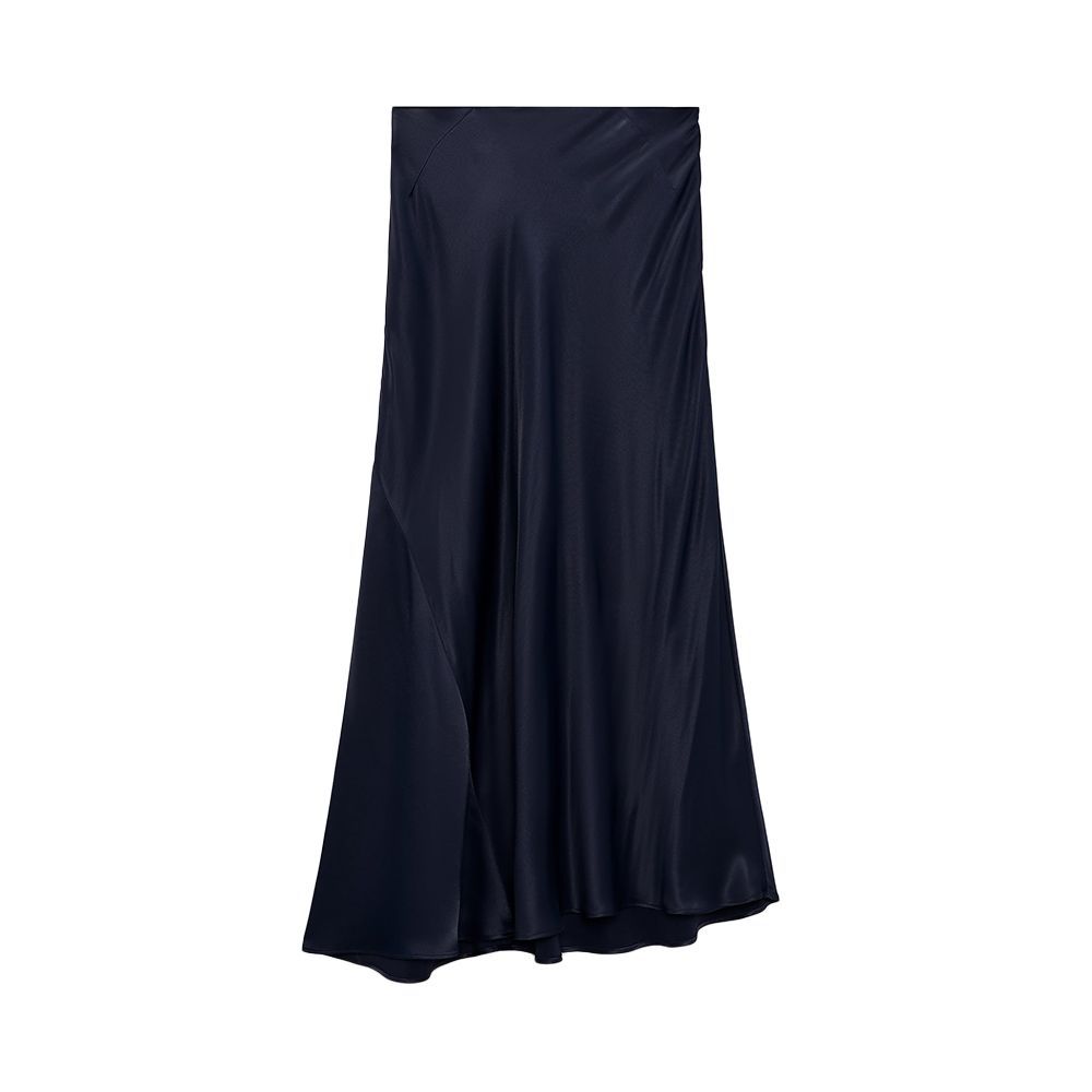 Satin Effect Midi Skirt