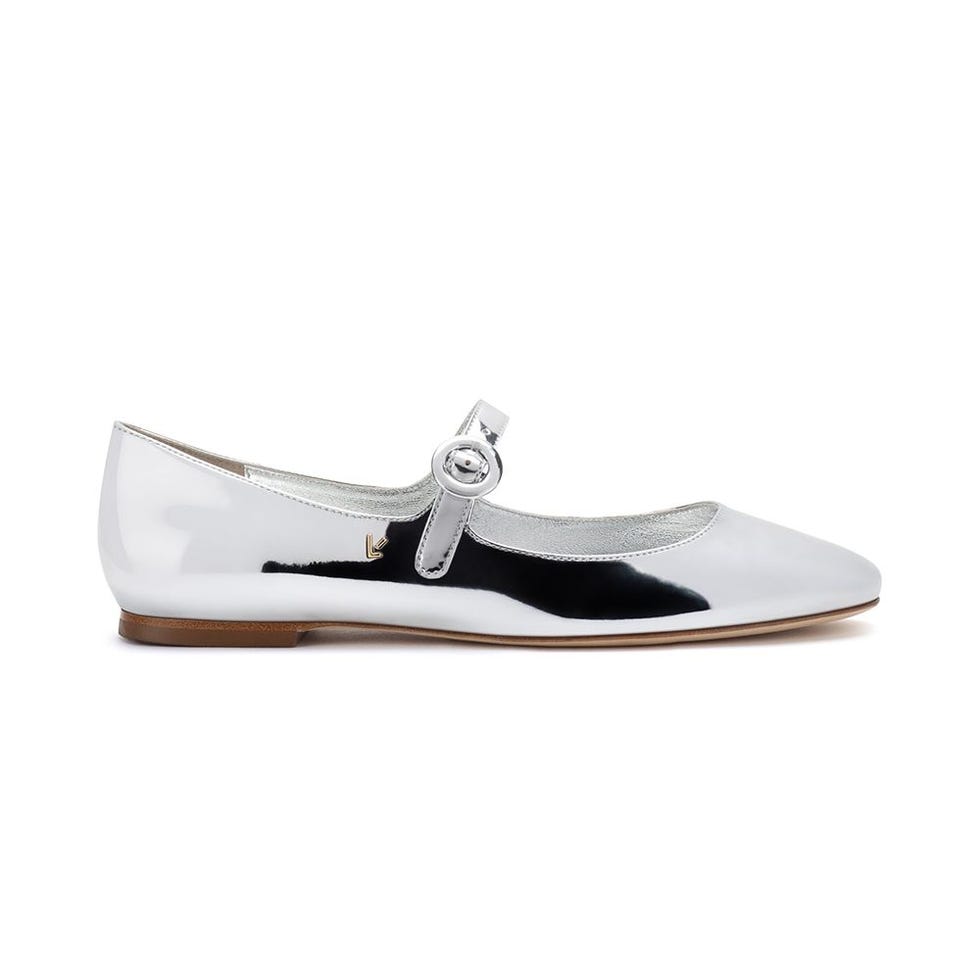 Blair Ballet Flat In Silver Specchio