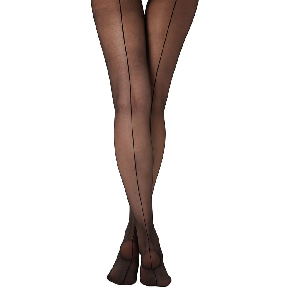 20 denier sheer tights with back seam
