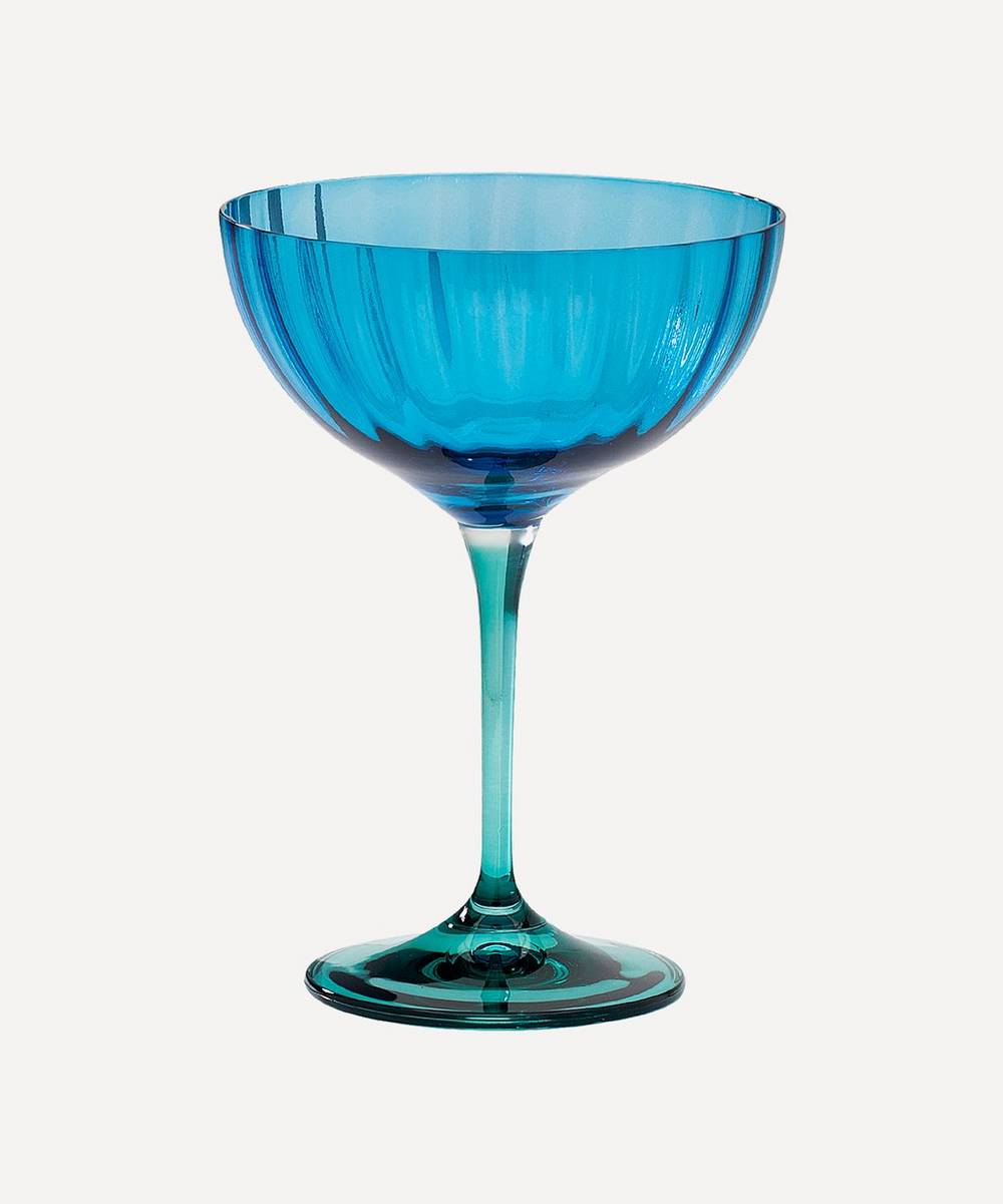 Jazzy Blue Champagne Glass