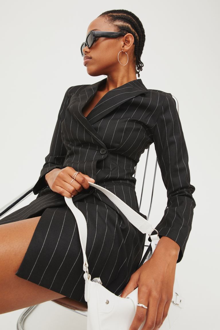half and half blazer dress