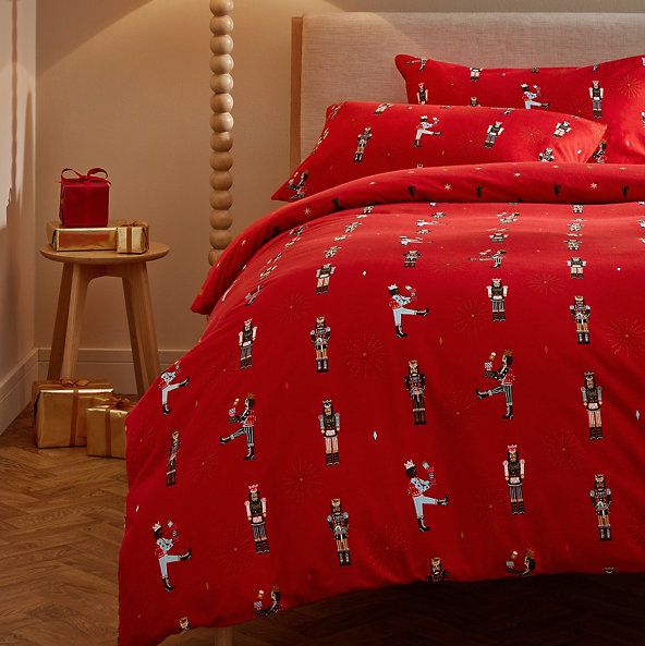 Pure Brushed Cotton Nutcracker Bedding Set, from £19.50