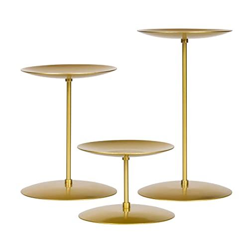 Gold Candle Holders (Set of Three) 