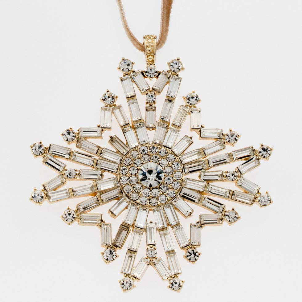 Baguette Crystal Snowflake Ornament