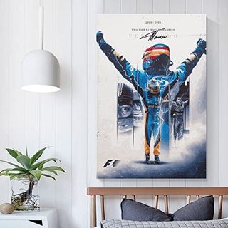 Fernando Alonso - Canvas Poster (Various Sizes)