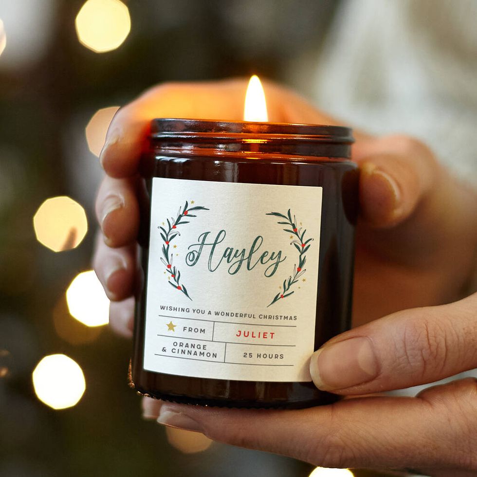 Personalised Christmas Apothecary Candle
