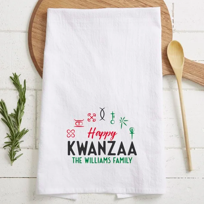 Kwanzaa Personalized Tea Towel