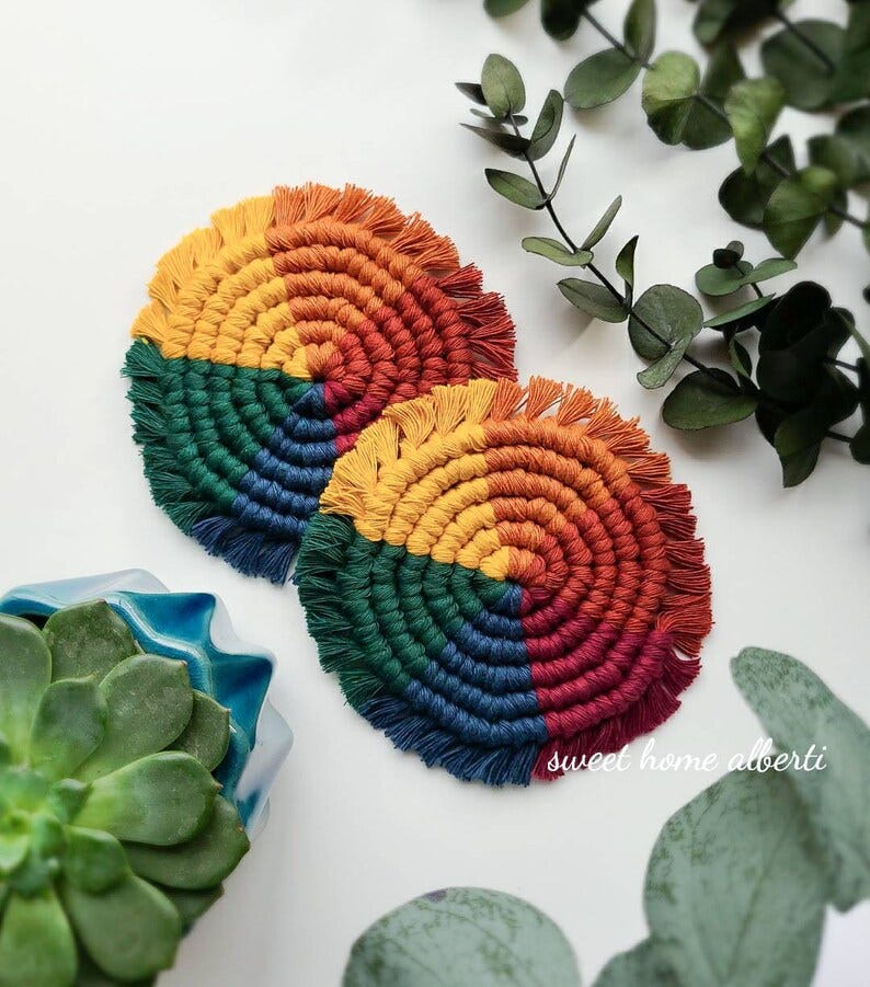 Rainbow Coasters 