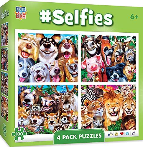Animal Jigsaw Puzzle Set (4-Pack)