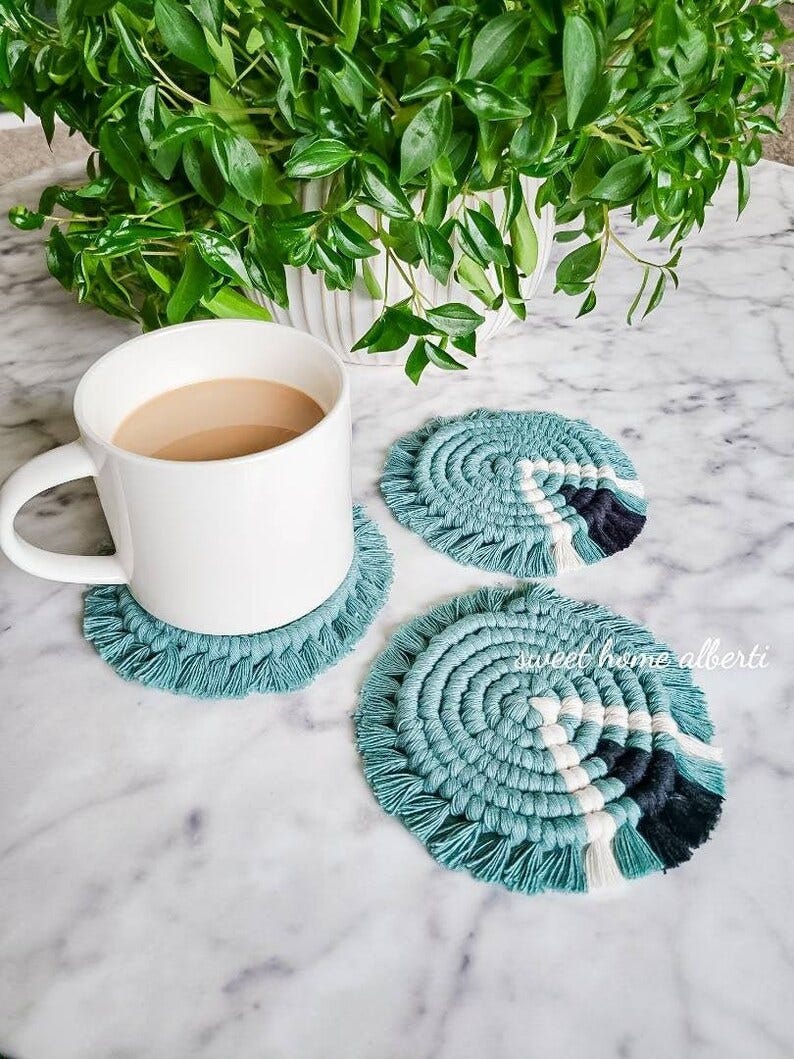 Tri-Color Coffee Coasters 