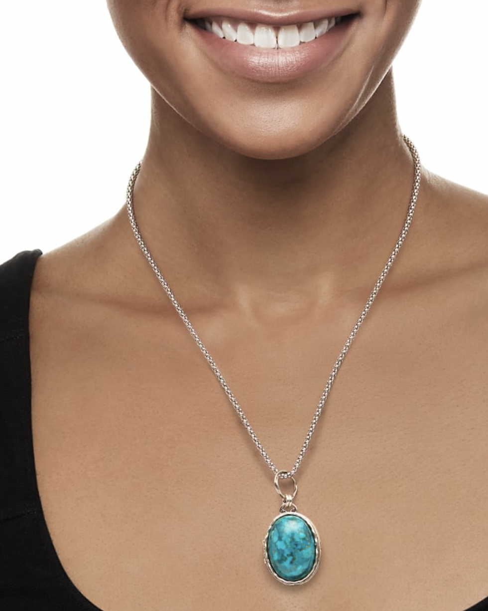 Turquoise Locket Necklace