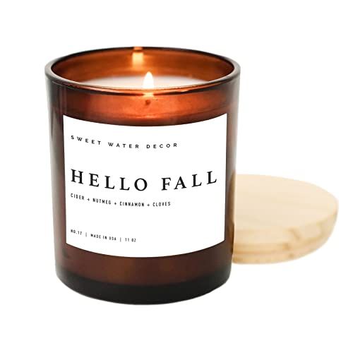 Fallen Leaves 18oz Crackling Wick Candle Double Wood Wick