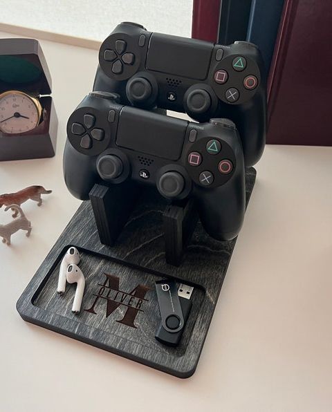 Personalized Wooden Controller Stand 