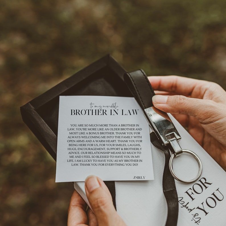 Buy Brother-in-law Gifts, Best Brother in Law Ever Keychain, Personalized Brother  in law Birthday Jewelry, her's day Present for My Brother-in-law, Brother  in Law, 2*1.1inch Online at desertcartINDIA