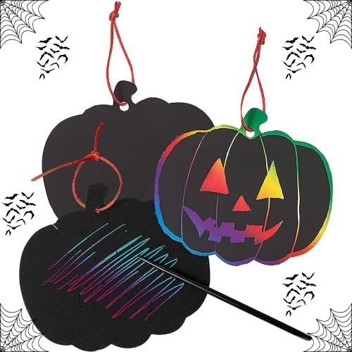 Halloween Scratch Art Ornaments