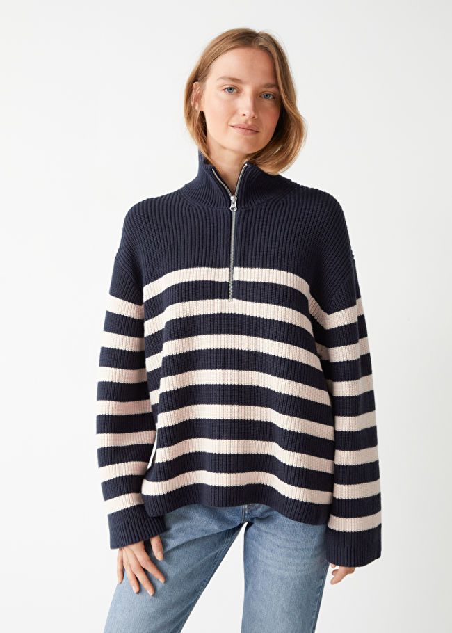 【初回限定】 Deuxieme Classe *Half Deuxieme Half Classe Zip Sweater - www