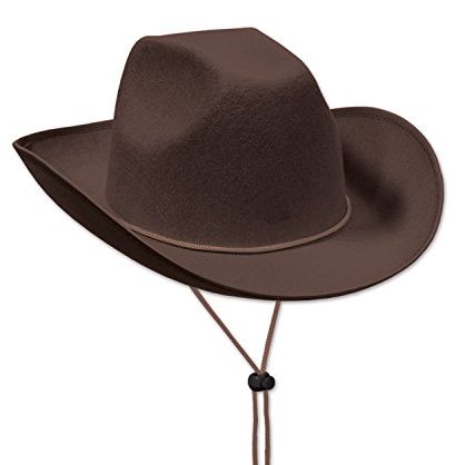 Beistle Brown Felt Cowboy Hat