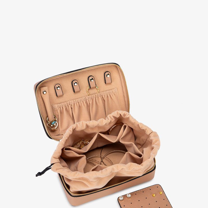 Small Travel Jewelry Case, Foil Debossed