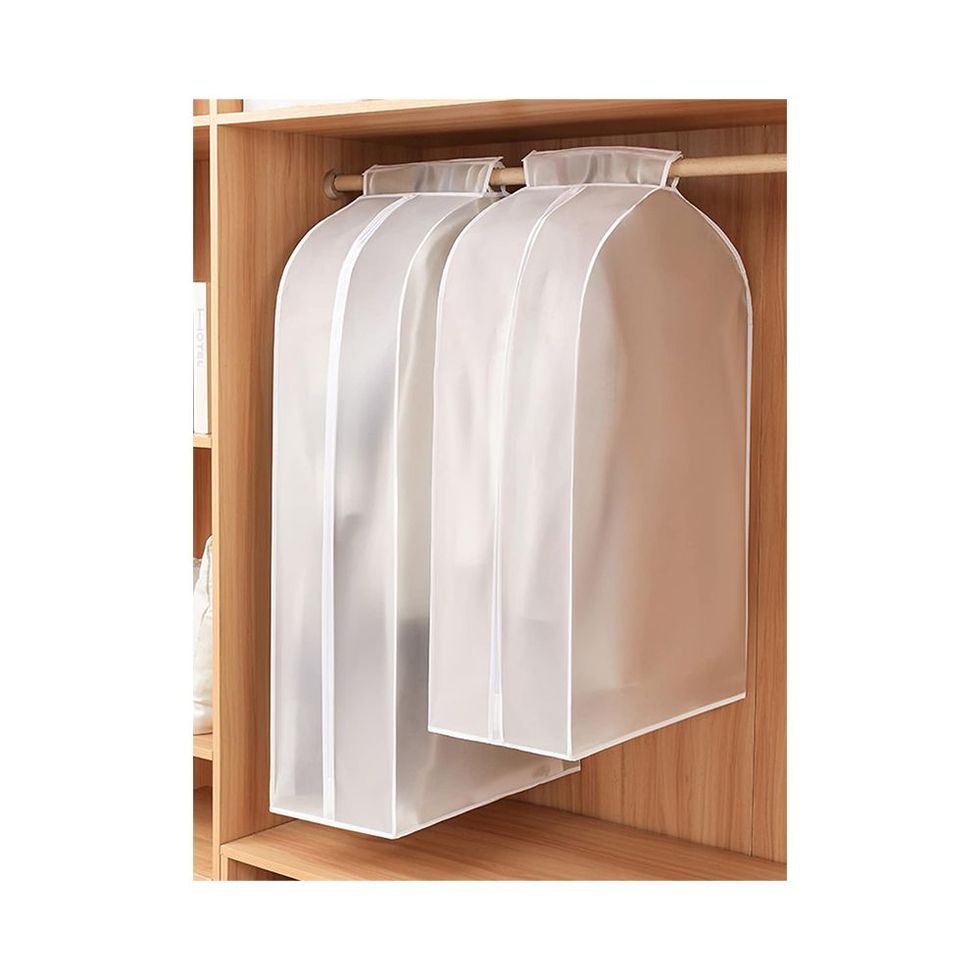 Translucent Hanging Garment Rack Cover with Zipper Garment Bags