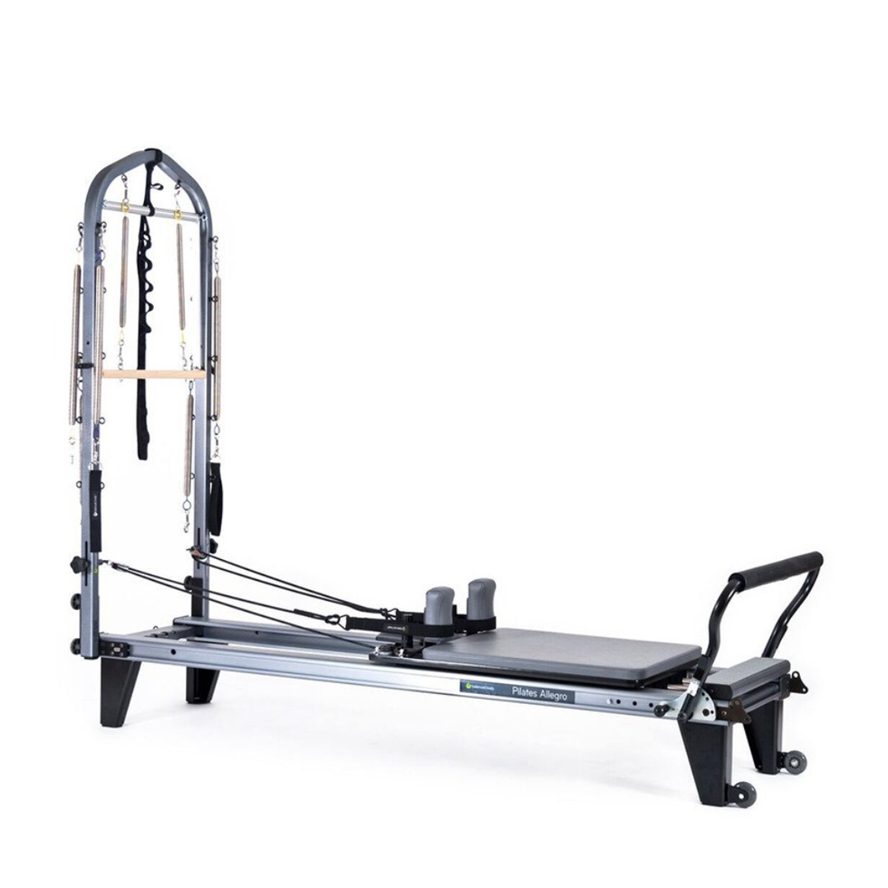  Balanced Body Allegro Stretch Pilates Reformer with Tower and  Mat, Pilates Machine with 14-Inch Stretch, Pilates Exercise Equipment, Workout  Equipment for Home Gym or Studio Use, Black : Sports 