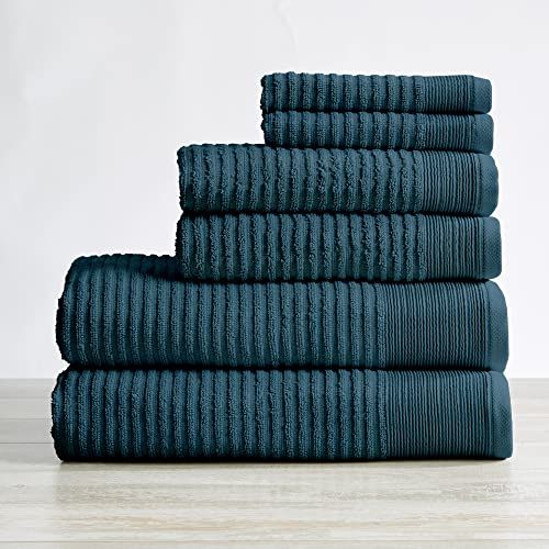Ribbed Terry Bathroom Towels