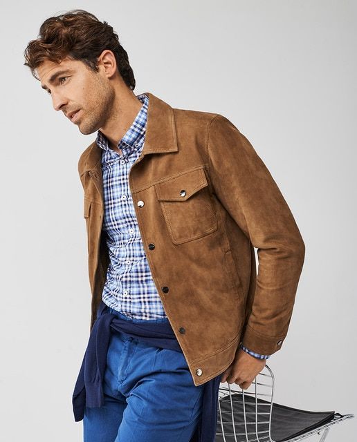 La chaqueta de ante es tendencia para hombre un otono mas