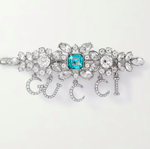 GUCCI Crystal-embellished resin hair clip