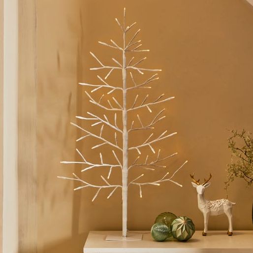 3ft LED White Table Top Twig Tree