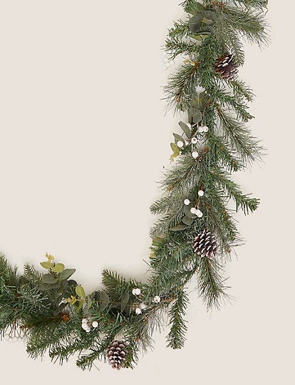 12ft Unlit Pine Cone Garland