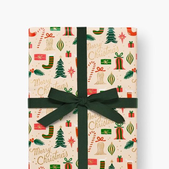 Christmas Paper Wrapping Sheet, Vintage Wrapping Paper Sheets