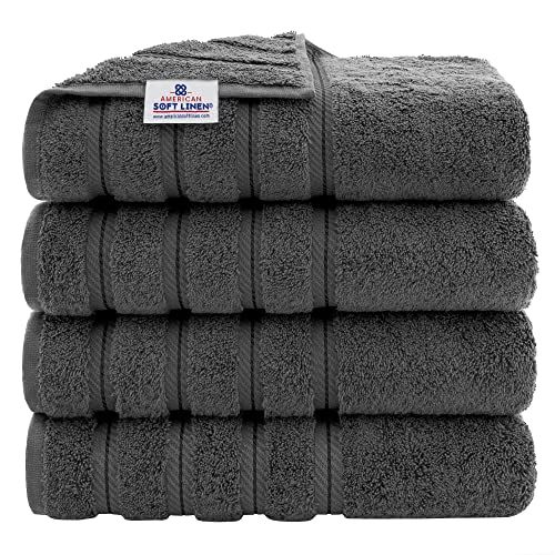 American Soft Linen Bath Sheet 40x80 inch 100% Cotton Extra Large Oversized Bath Towel Sheet - Dark Gray, Size: Oversized Bath Sheet 40x80