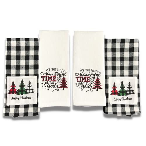 Farmhouse Christmas Kitchen Hand Towels
