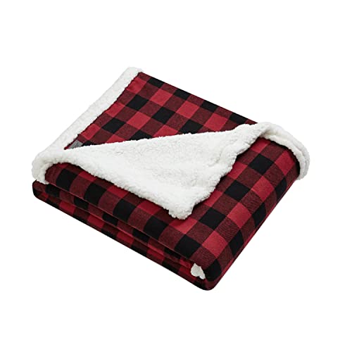 Reversible Sherpa Fleece Throw Blanket