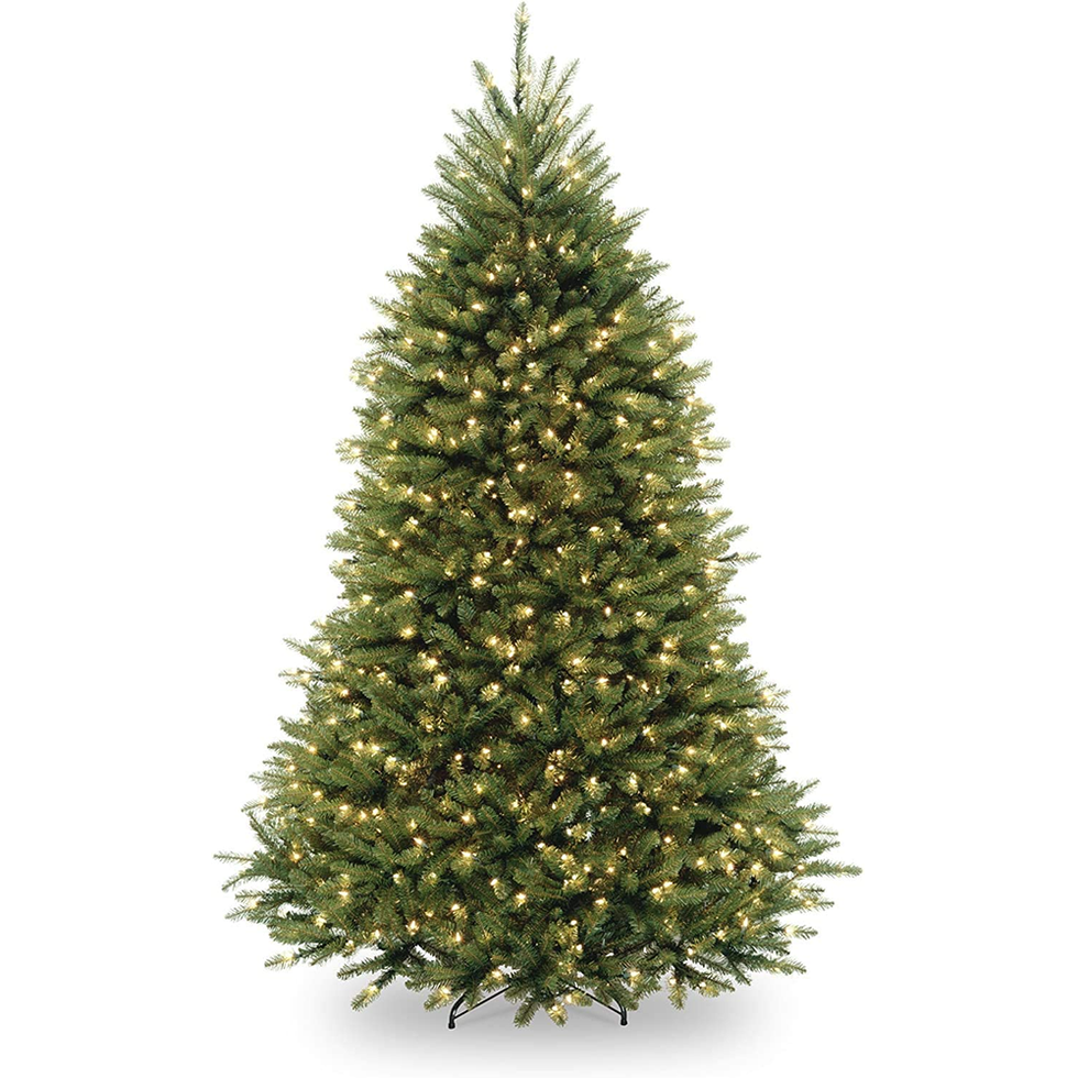 Dunhill Fir Pre-Lit Artificial Christmas Tree, 6.5 Feet