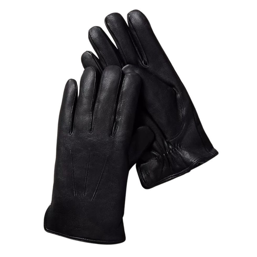 Noble Shearling-Lined Lambskin Leather Gloves