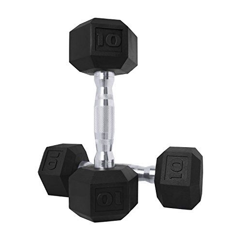 Coated Hex Dumbbell Weights (10-lb Pair)