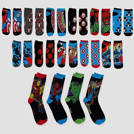 Marvel Socks Pack of 5 - Mens Socks Avengers Gifts for Men