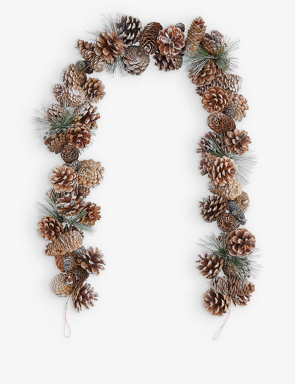 Glitter Leaf Pinecone Christmas Decoration 120cm