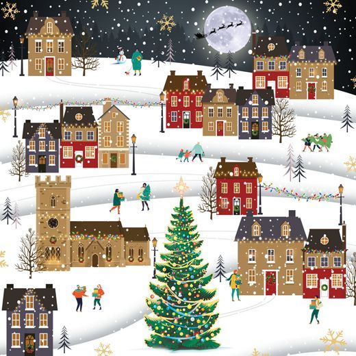 Snowy nightfall Charity Christmas Card